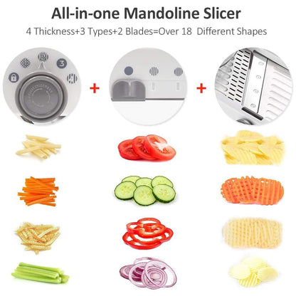 Easy Slice Mandoline - Adjustable Sharp Steel Blade Cutter