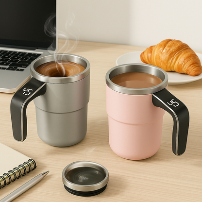 Smart Electric Coffee Mug with Thermometer
