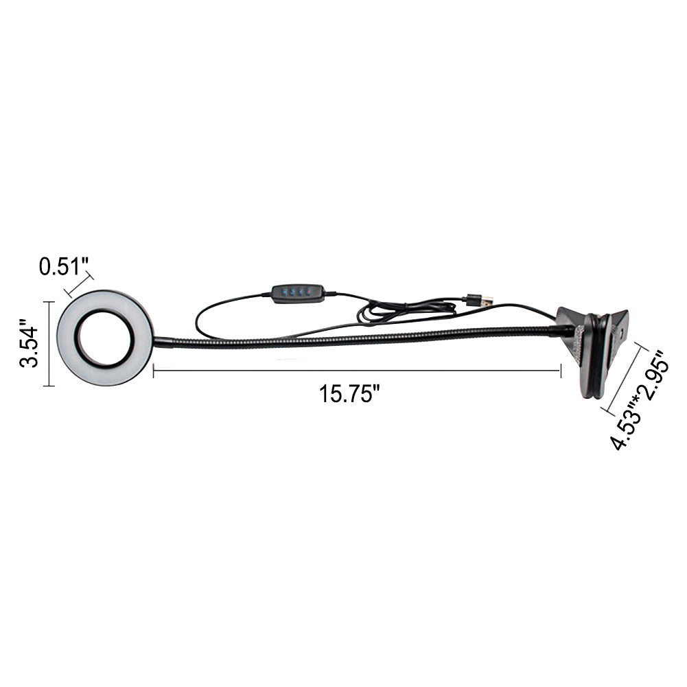 Compact Portable USB Clip On Desk Lamp