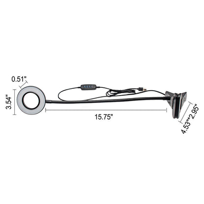 Compact Portable USB Clip On Desk Lamp