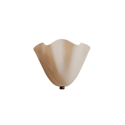 Vintage Glass Wall Lamp in Floral Shade - Cofik