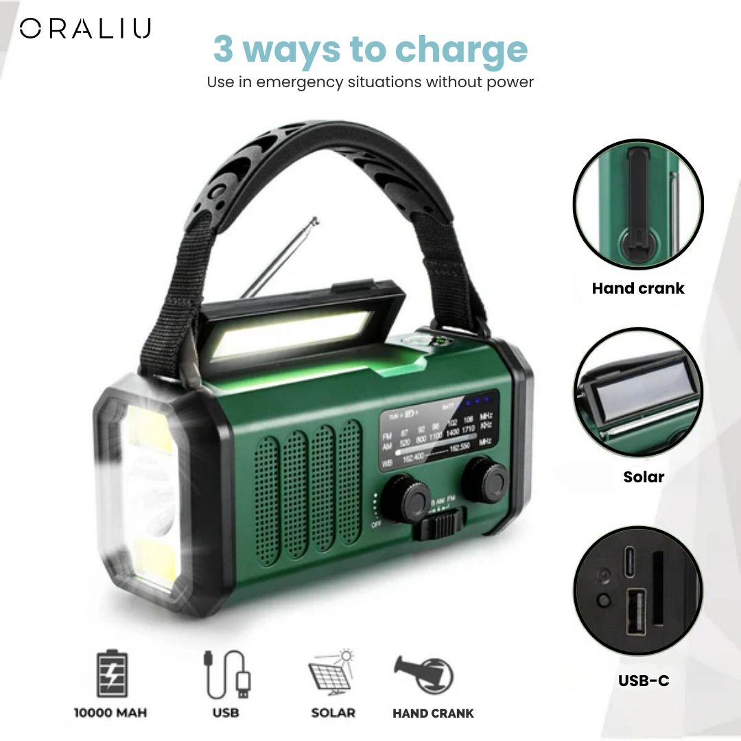 Portable Solar Powered Radio Charger