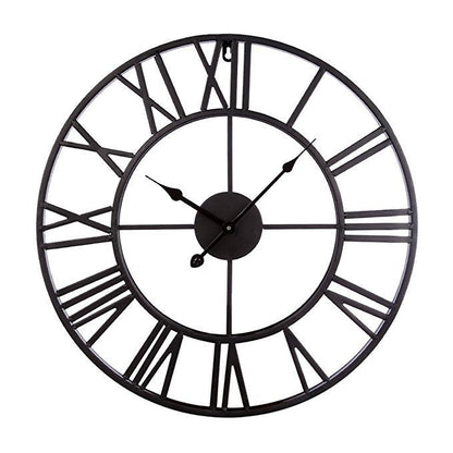 Classic Roman Numeral Quiet Wall Clock 16 Inch Metal