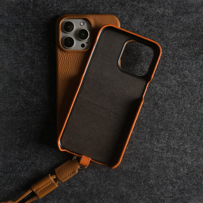 Premium Leather Phone Pouch with Shoulder Strap