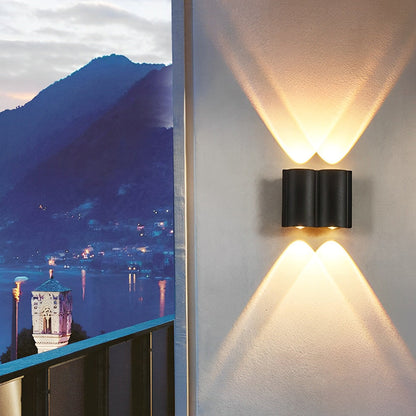 Outdoor LED Up Down Wall Light Waterproof Modern Fixture