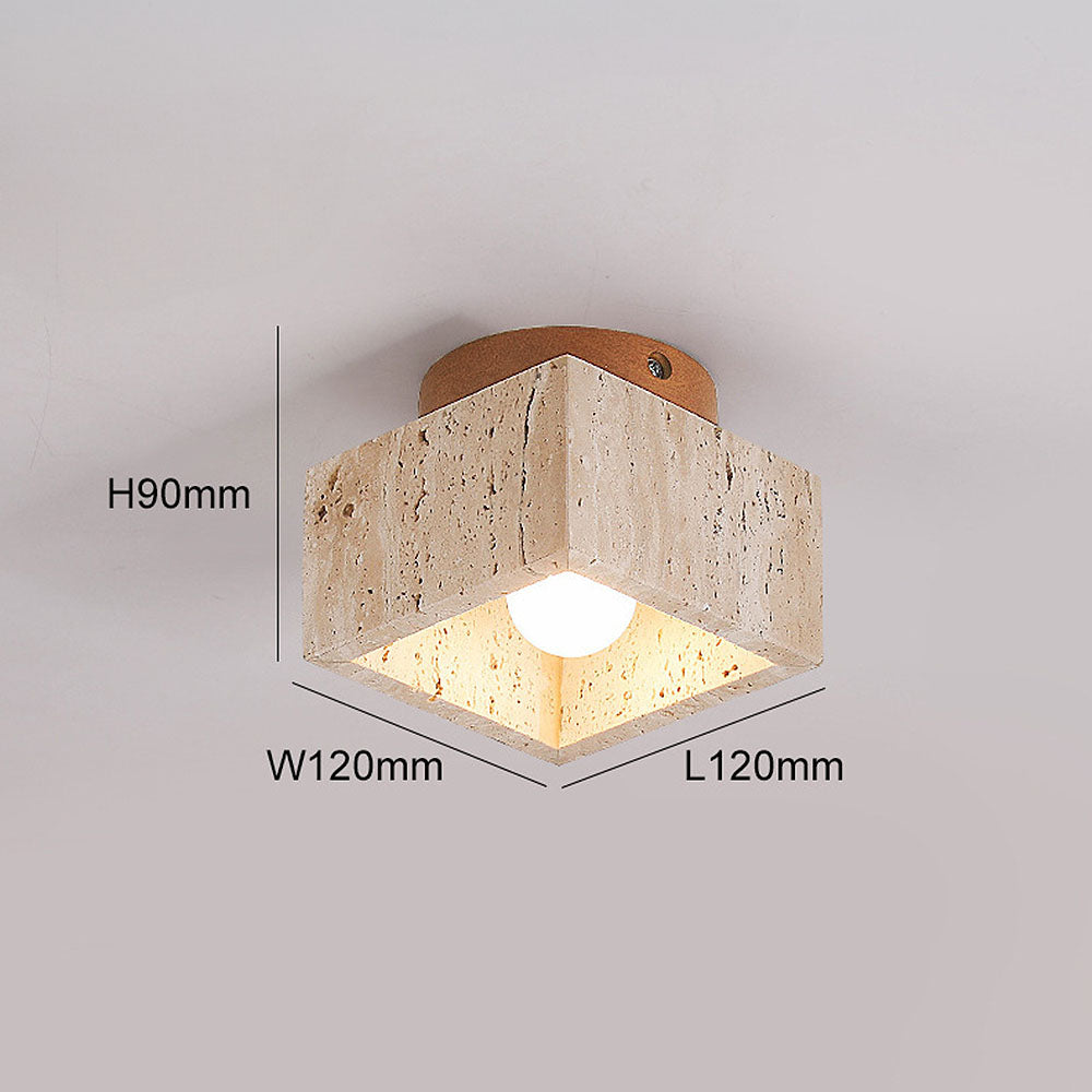 Round Wooden Recessed Ceiling Light Fixture