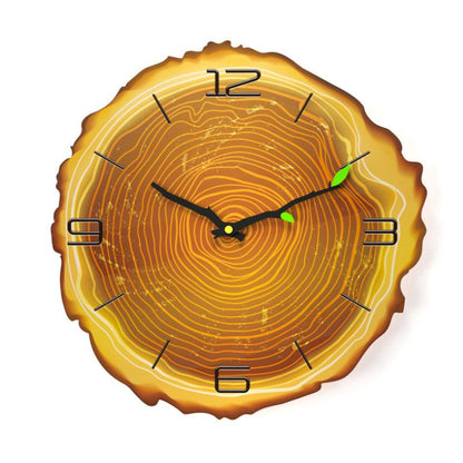 Natural Wood Round Wall Clock