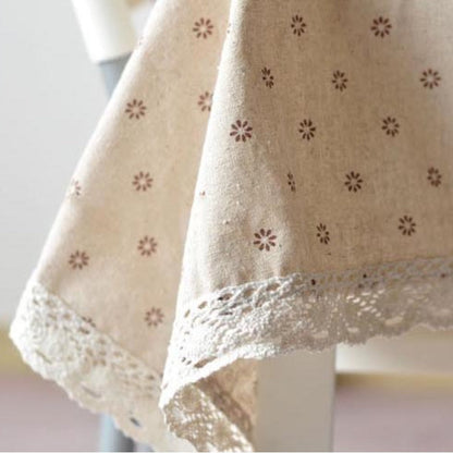 Floral Pattern Cotton Table Cloth