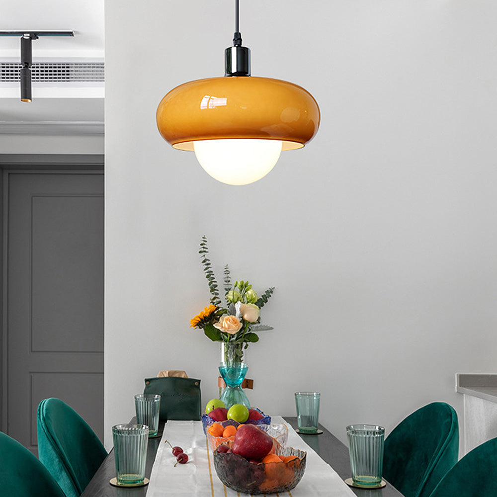 Modern Dome Shaped Glass Pendant Light