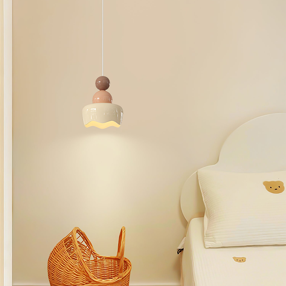 Bright White Hanging Bedside Lamp