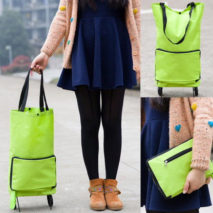Collapsible Reusable Grocery Bag On Wheels