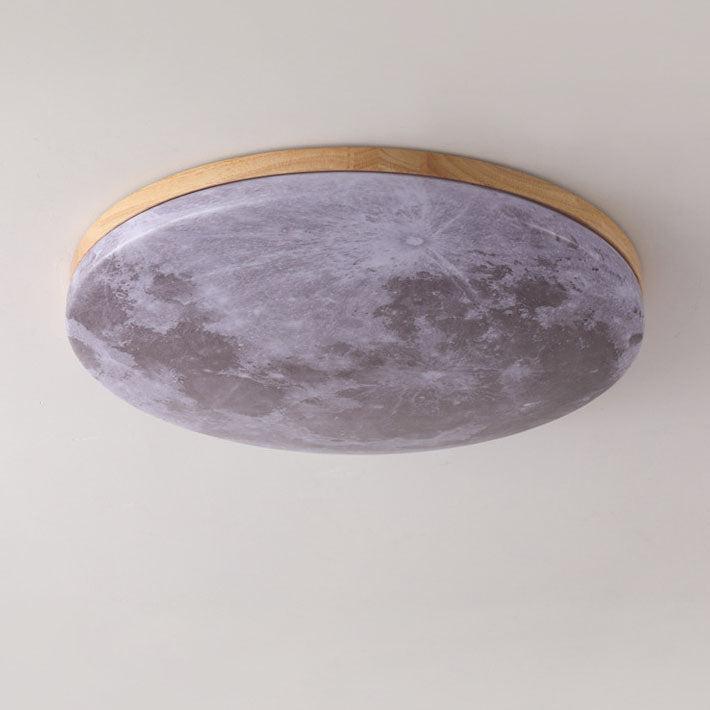 Sleek Wood LED Ceiling Light Fixtures 24W Modern Home
