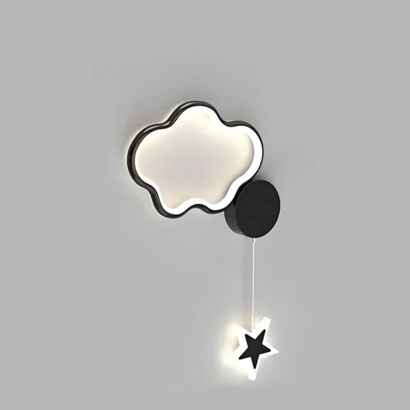 Cosy Night Wall Lamp with Stars and Moon