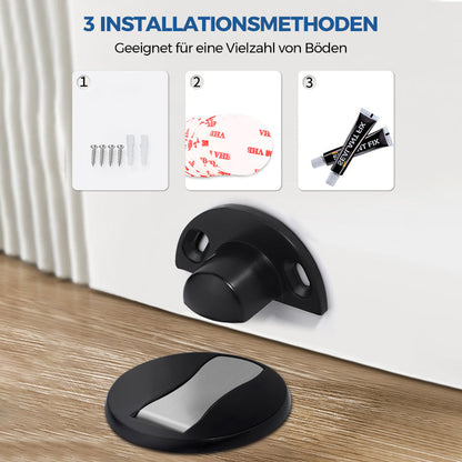 Hidden Magnetic Door Stop Stainless Steel Holder