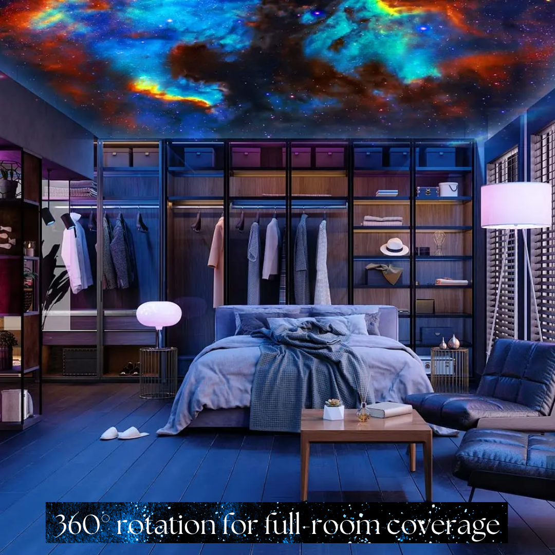 Cosmic Star Projector with 360° Rotation