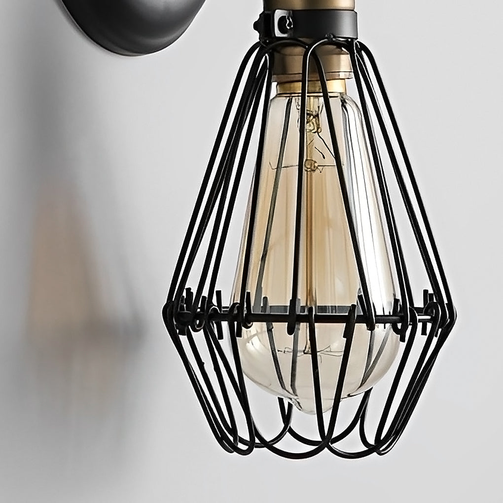 Rustic Metal Adjustable Wall Light Fixture