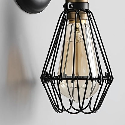 Rustic Metal Adjustable Wall Light Fixture