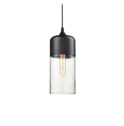 Unique Wooden Glass Hanging Lamp Adjustable