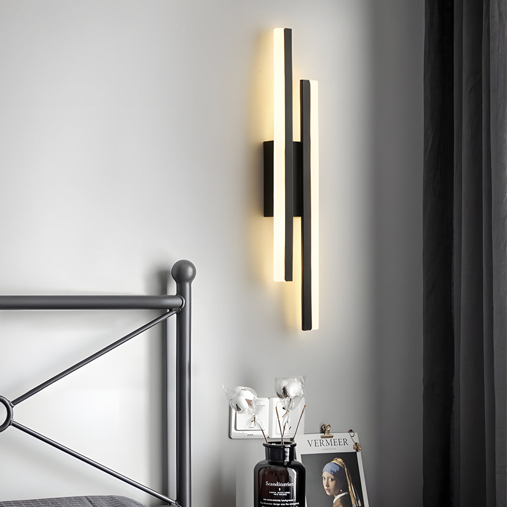 Sleek 2-Light LED Wall Sconce with Dimmer