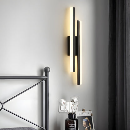 Sleek 2-Light LED Wall Sconce with Dimmer