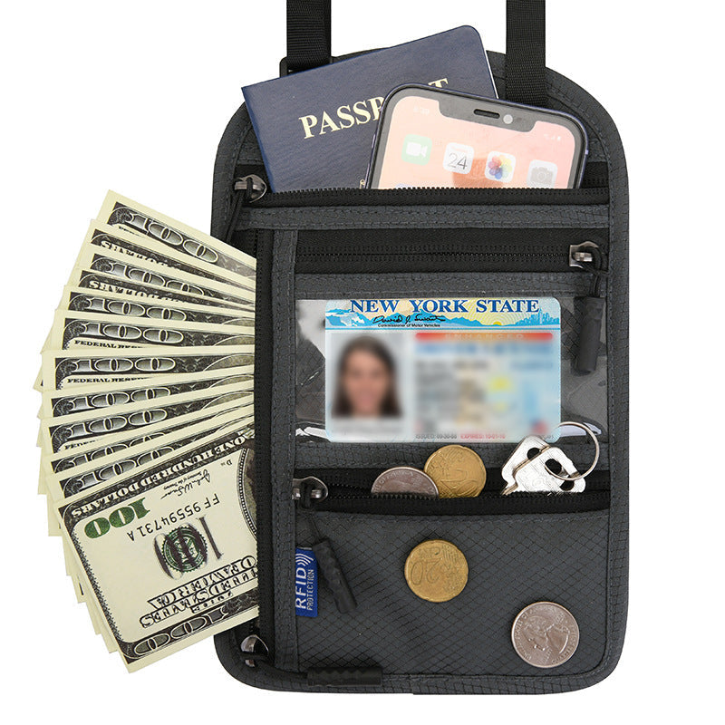 Secure Travel Wallet with RFID Passport Holder