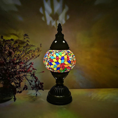 Vibrant Multi-Colored Glass Table Lamp - Cofik