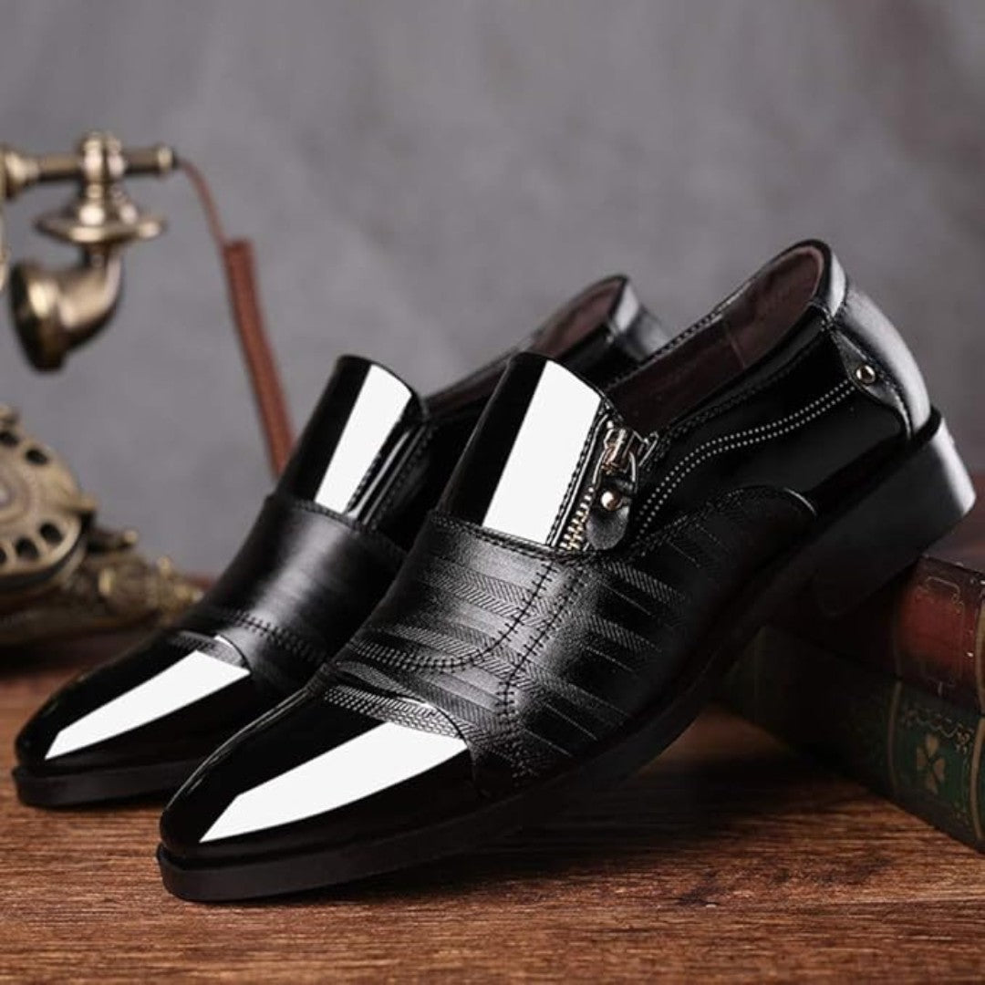 Sleek High Heel Ankle Shoes with Zipper Closure - Cofik