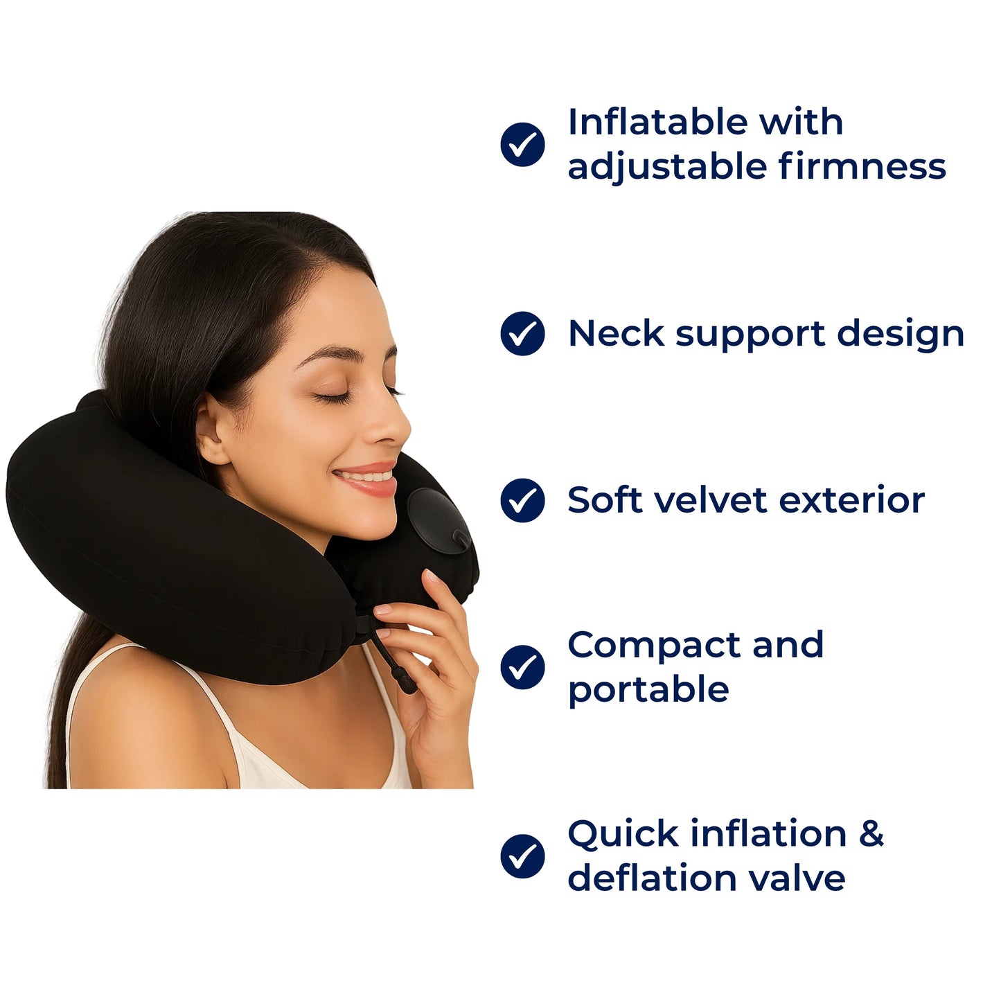 Comfortable Inflatable Neck Pillow for Travel
