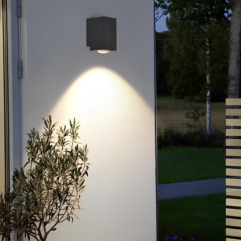 Motion Sensor Outdoor LED Wall Light Black Adjustable - Cofik