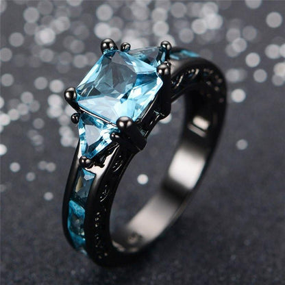 Timeless Black Sapphire Engagement Ring