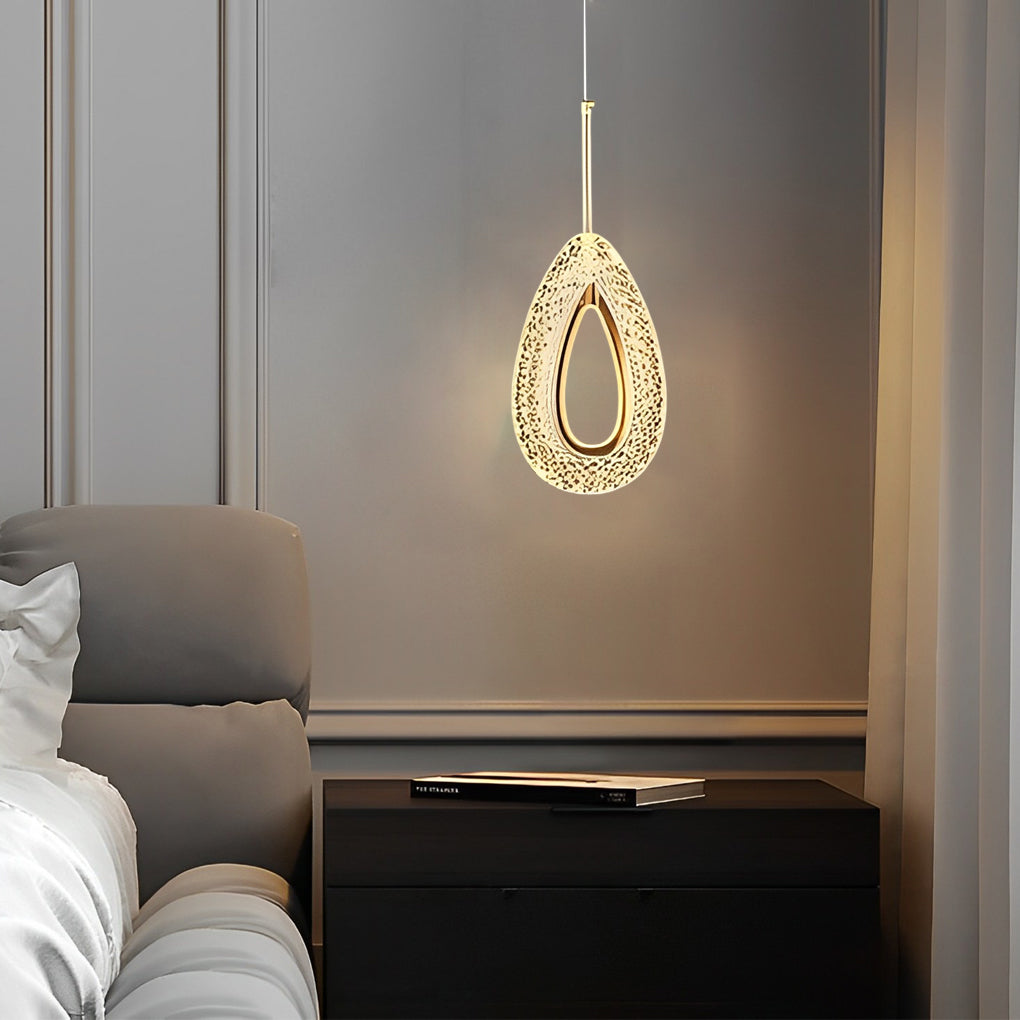 Simple Round Glass 3 Level Dimmable LED Pendant Light