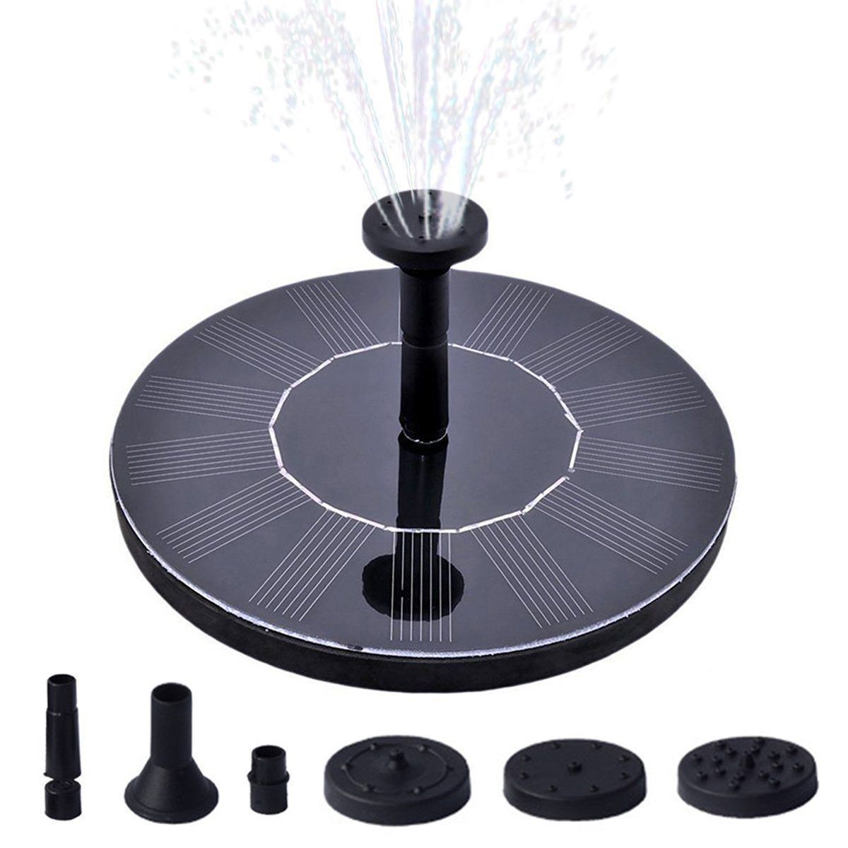 Solar Powered Fountain Pump for Garden and Pond Decor