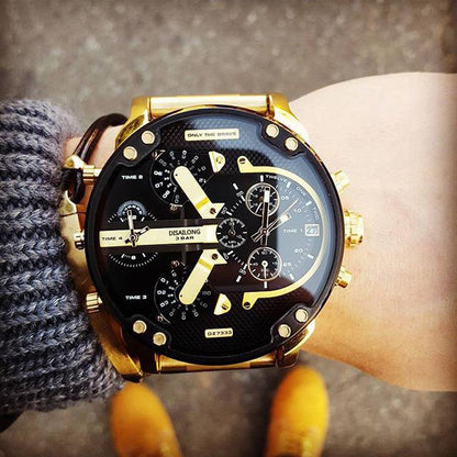 Modern Stainless Steel Quartz Chrono Watch