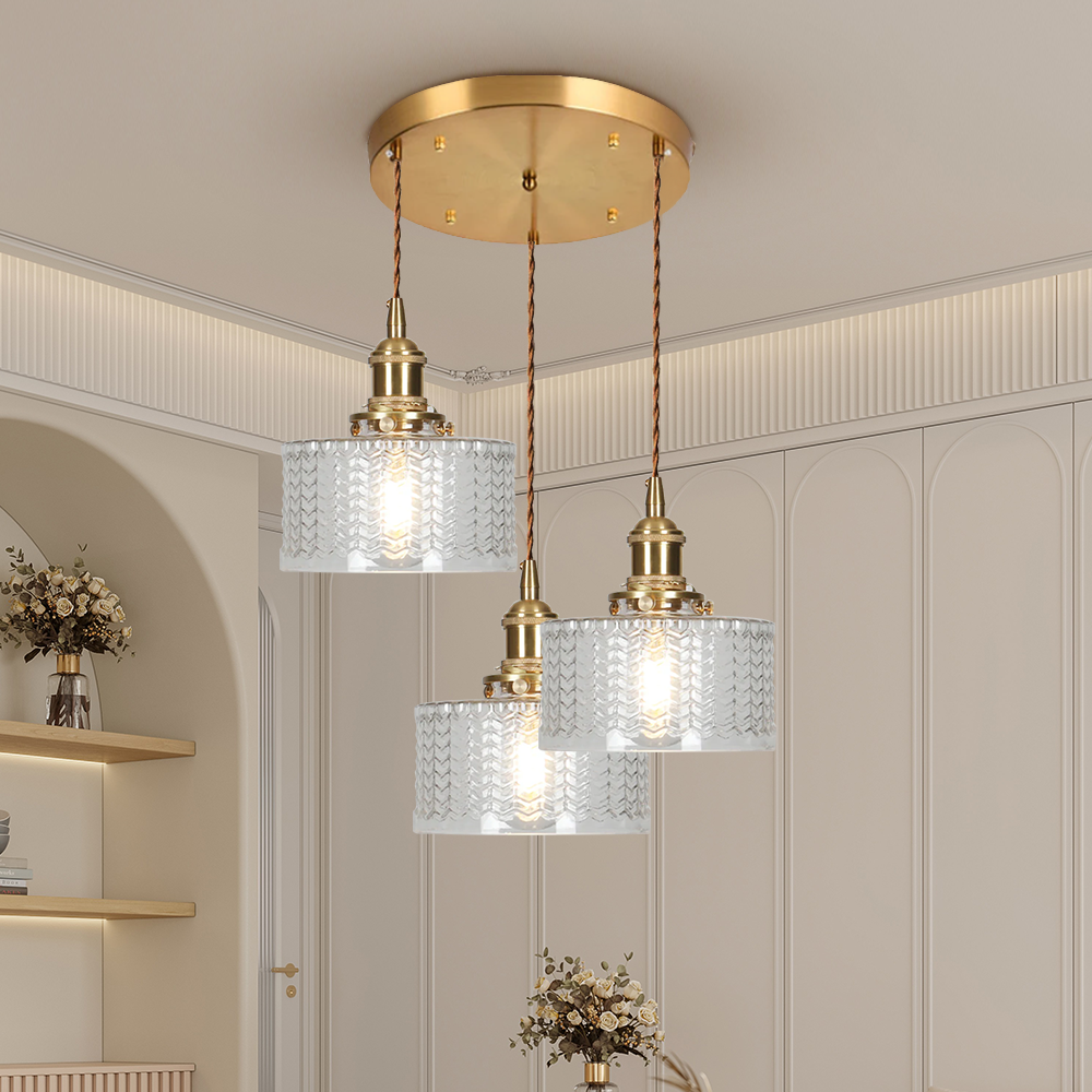 Classic Elegant Glass Drop Pendant Light
