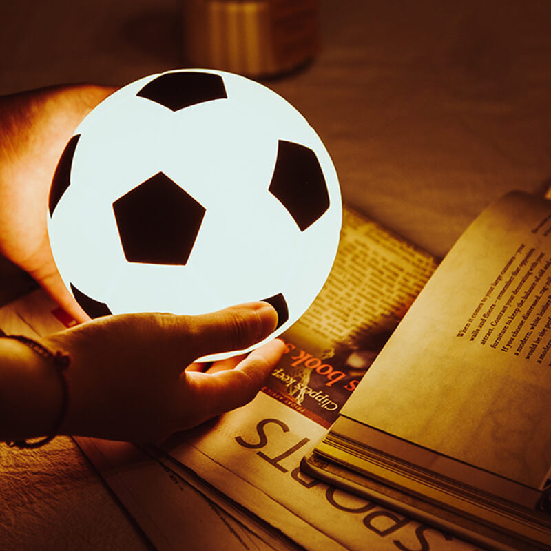 Colorful Soccer Ball LED Desk Lamp with USB Charger