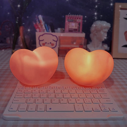 Soft Heart Table Lamp Warm LED Nightlight
