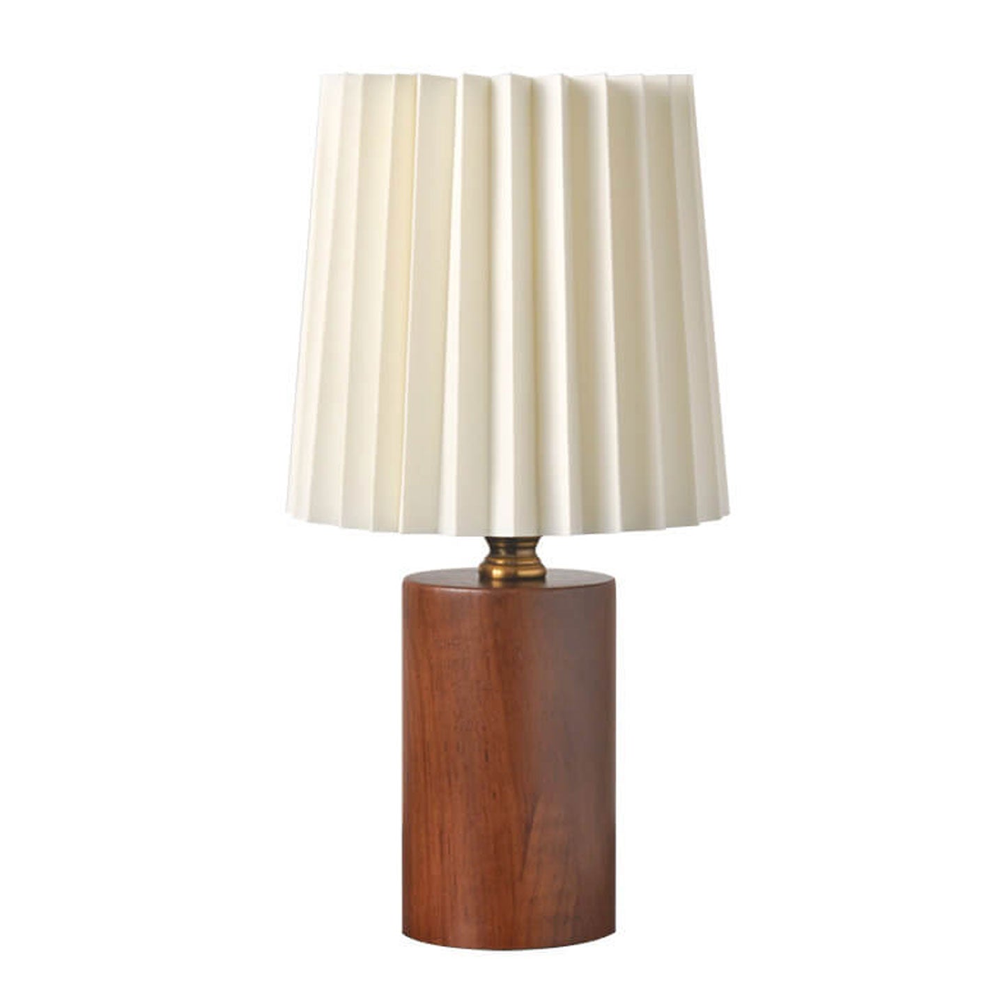 Rustic Wooden 1-Light Table Lamp with Classic Shade