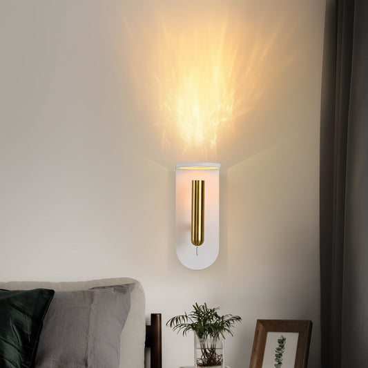 Warm Flame LED Wall Light - Adjustable Slim Metal Sconce - Cofik