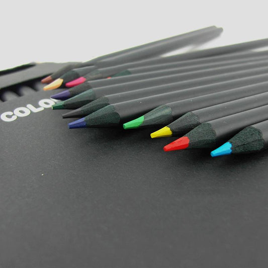 Vibrant Colorful Wooden Pencil Set - Cofik