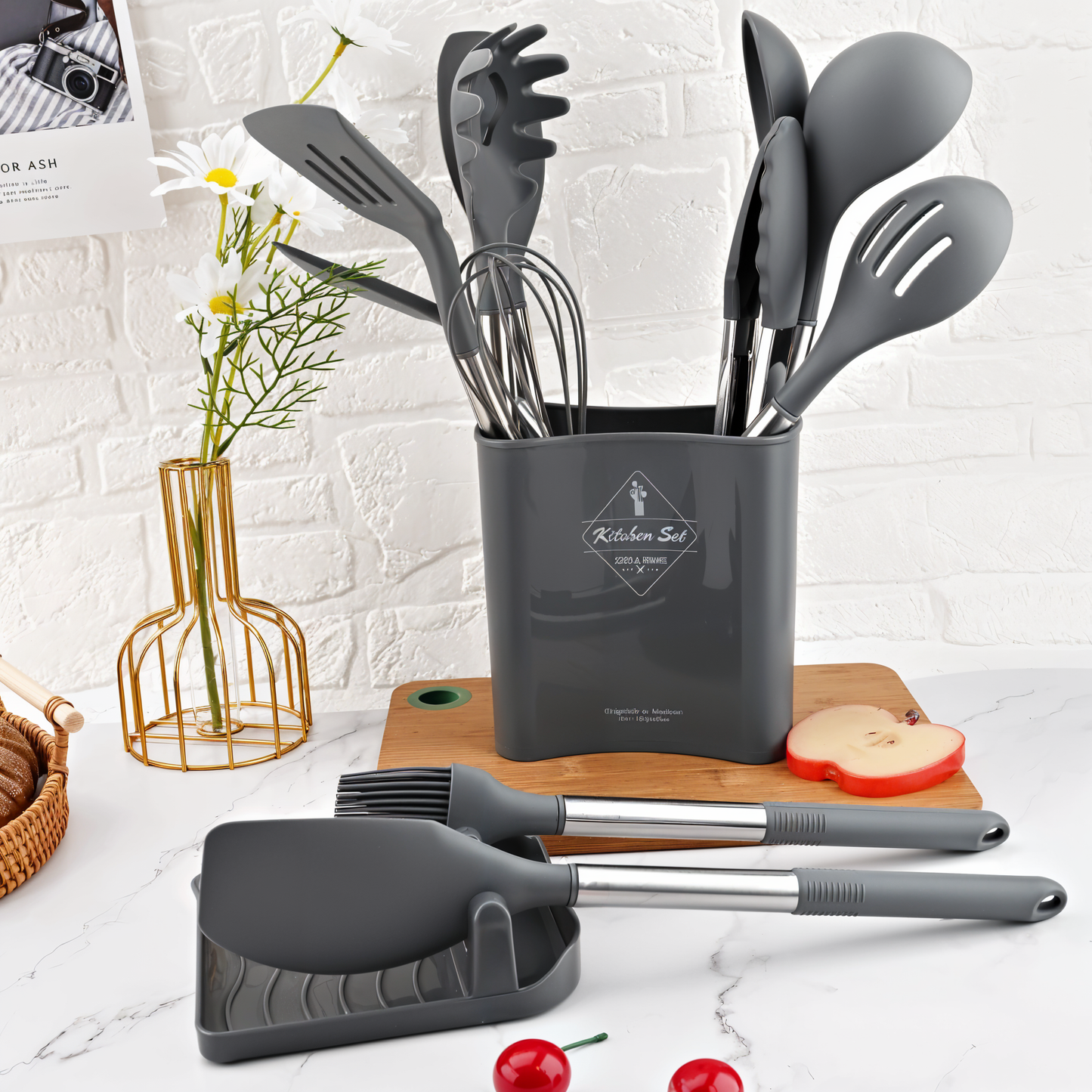 Premium 12-Piece Kitchen Tool Set – Silicone Utensils