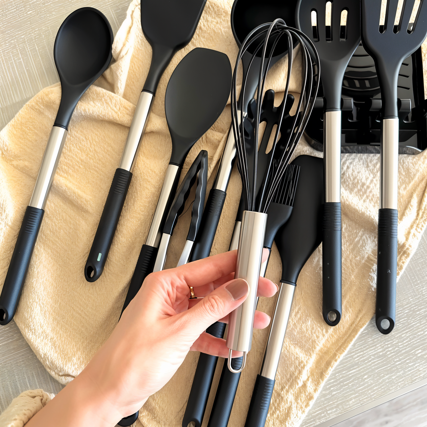 Premium 12-Piece Kitchen Tool Set – Silicone Utensils
