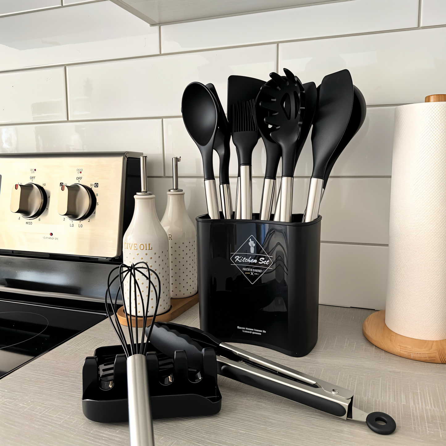 Premium 12-Piece Kitchen Tool Set – Silicone Utensils
