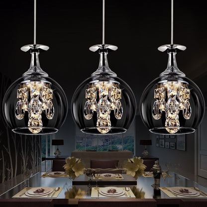 Stunning Glass Crystal Pendant Ceiling Light Fixture - Cofik