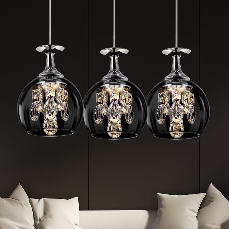 Stunning Glass Crystal Pendant Ceiling Light Fixture