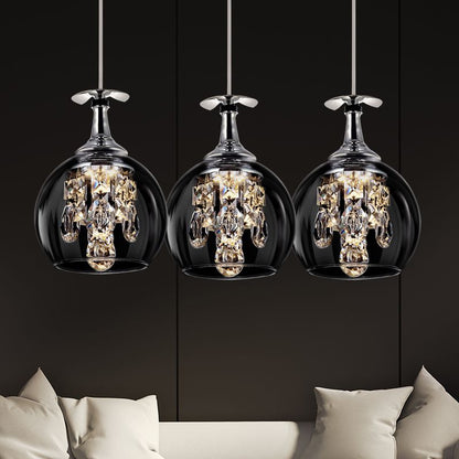 Stunning Glass Crystal Pendant Ceiling Light Fixture