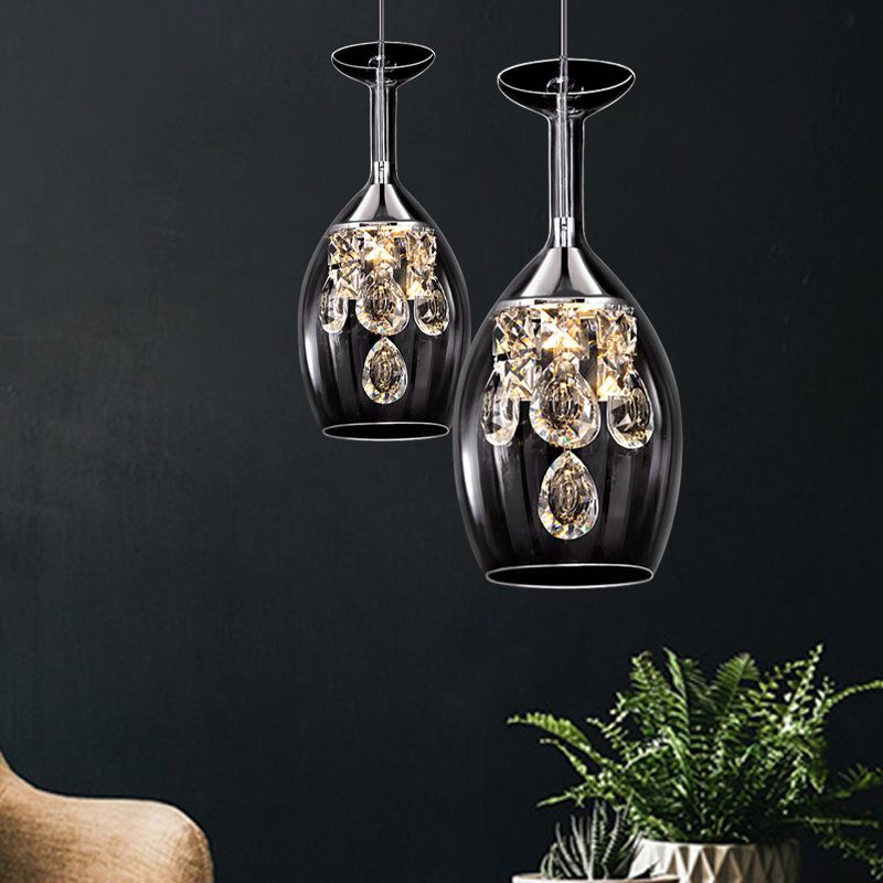 Stunning Glass Crystal Pendant Ceiling Light Fixture