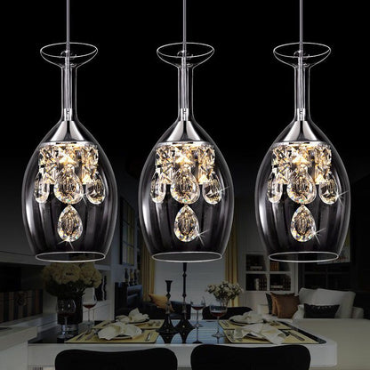 Stunning Glass Crystal Pendant Ceiling Light Fixture