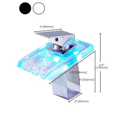 Modern LED Bathroom Sink Faucet One Hole Installation
