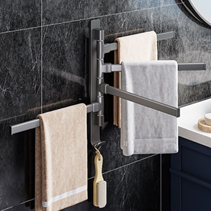 Modern Grey Bathroom Accessories Aluminium Towel Rack