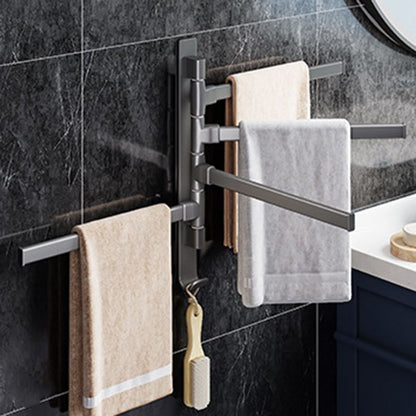 Modern Grey Bathroom Accessories Aluminium Towel Rack